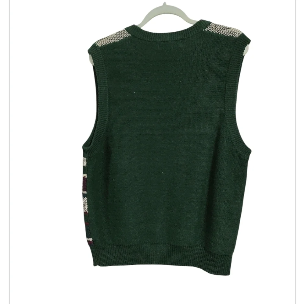 Vintage Saddlebred Multicolor Striped V-Neck Sweater Vest